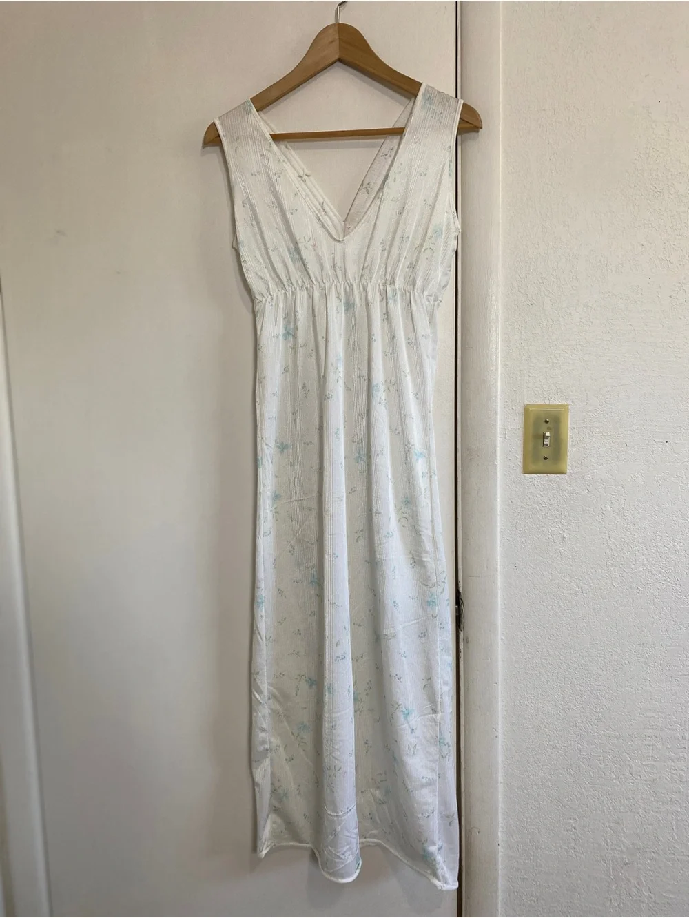 Vintage Rikki New York Sleep Gown Robe Small 2Pc Floral Midi Sleepwear